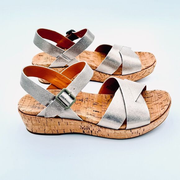 Kork-ease Myrna 2.0 Soft Gold Ankle Strap Womens Size 7M Wedge Sandals - Picture 5 of 12